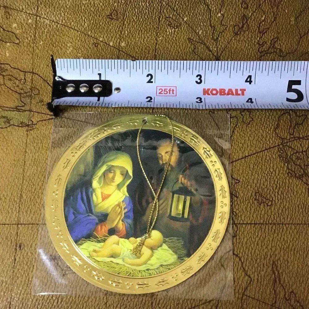 Ornament birth of Jesus two sided